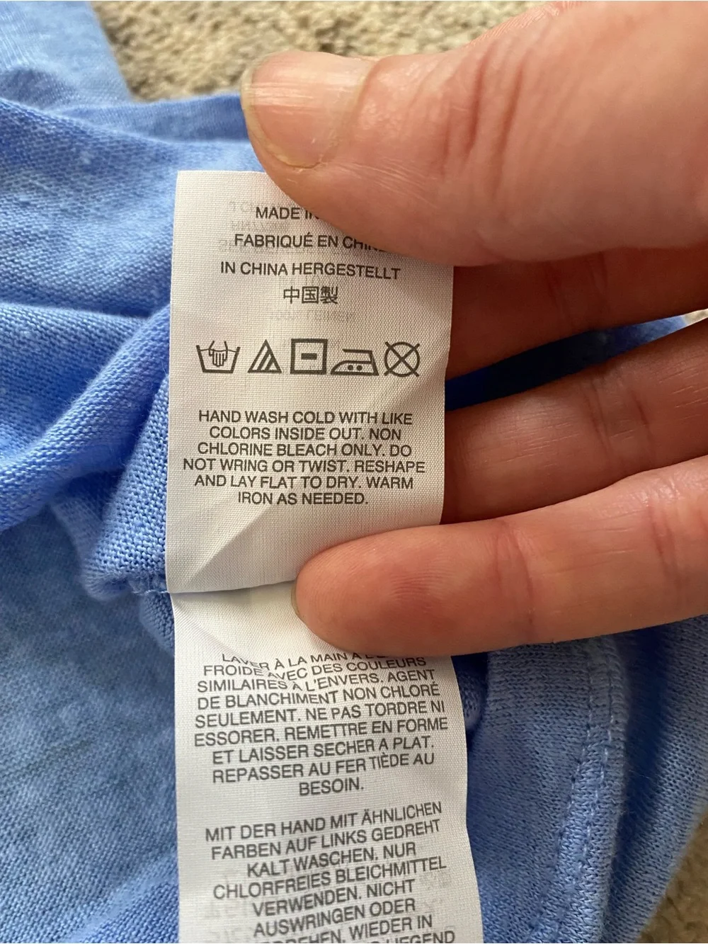 J. Crew Flutter Sleeve 100% Linen T-shirt Small Blue Lightweight Comfy